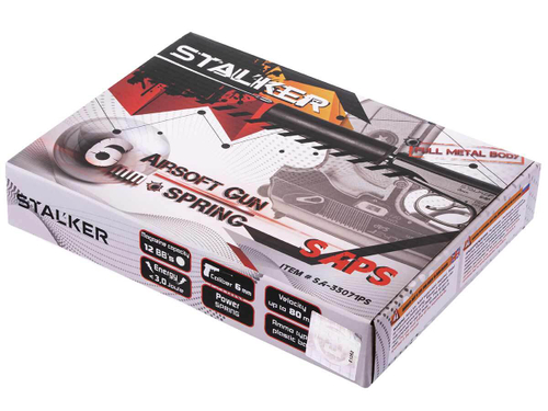 Пистолет пневматический Stalker SAPS Spring (ПМ)+имитатор ПБС, к.6мм (SA-33071PS)