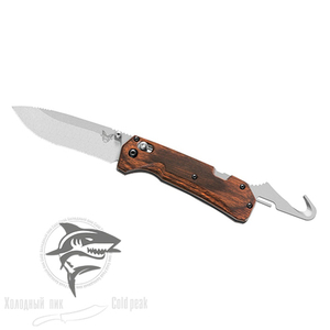 Нож складной Benchmade GRIZZLY CREEK, рукоять дерево, с крюком