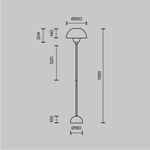 Напольный светильник (торшер) Maytoni MOD177FL-01B
