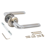 Ручка дверная Стандарт, СТАНДАРТ 28 SN/CP мат.никель/хром квадрат 105мм Комплект ручек (40,20), 0001