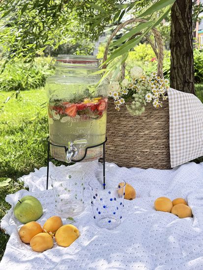 Диспенсер для напитков с подставкой maison jar, 5 л