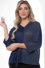 Блуза "Стильный замысел" (синяя) Б9087 LT Collection