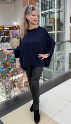 Итальянский блузон-туника с вынутыми швами