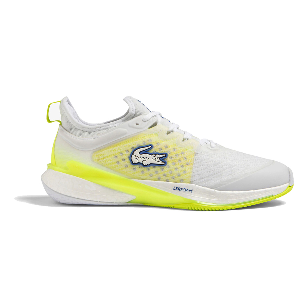 Мужские теннисные кроссовки Lacoste AG-LT Lite All Court Shoe Men - White, Neon Yellow