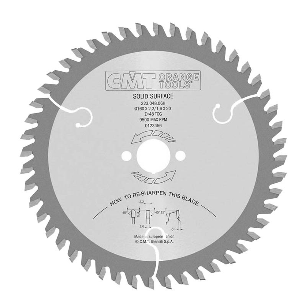 Диск пильный 160x2.2/1.6x20 Z48 MTCG CMT 223.048.06H