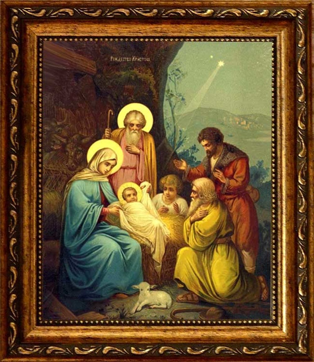 Рождество Христово. Икона на холсте.