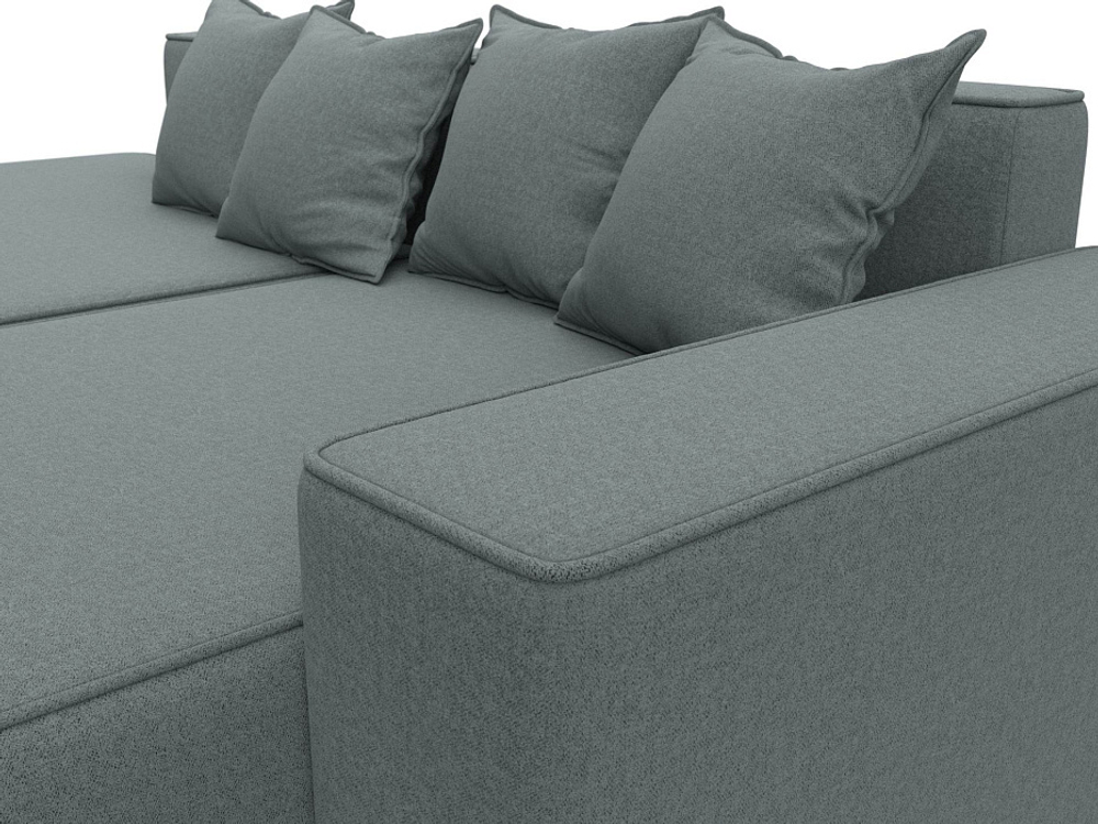 Диван угловой Лига-079 угол правый РОГОЖКА Амур 07 серый