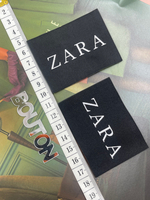 Бирка Za. Зара чёрная большая 69х50 мм