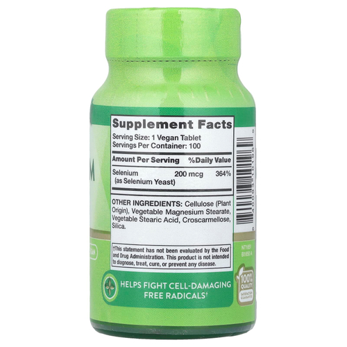 Nature's Truth, Селен, высокая эффективность, 200 мкг, 100 таблеток