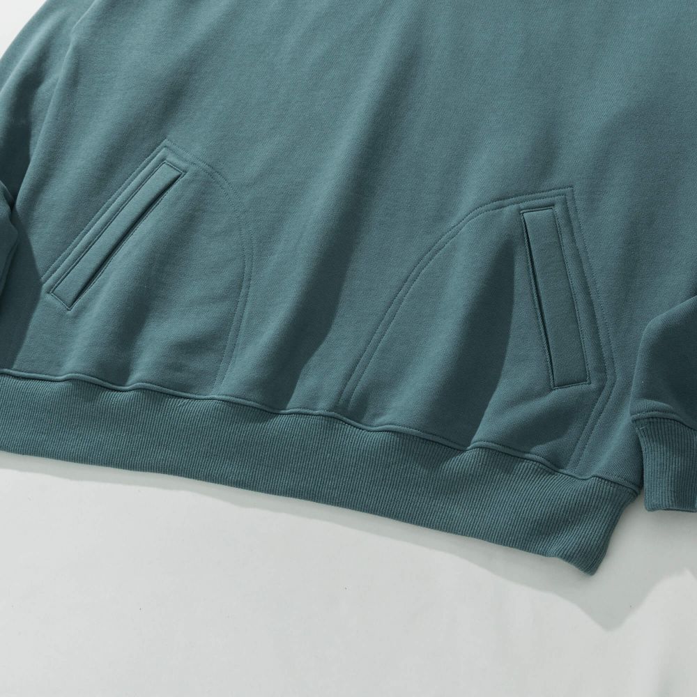 Худи YMKASHIX PUFF Half Zip Серо-Зеленый