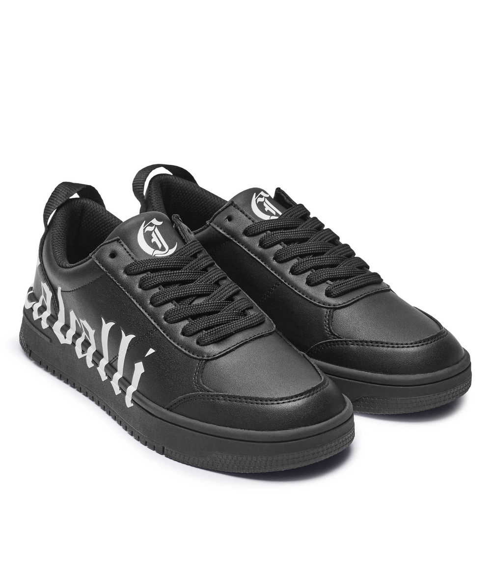 Кожаные кроссовки Just Cavalli - черный(77QA3SM5ZP397)