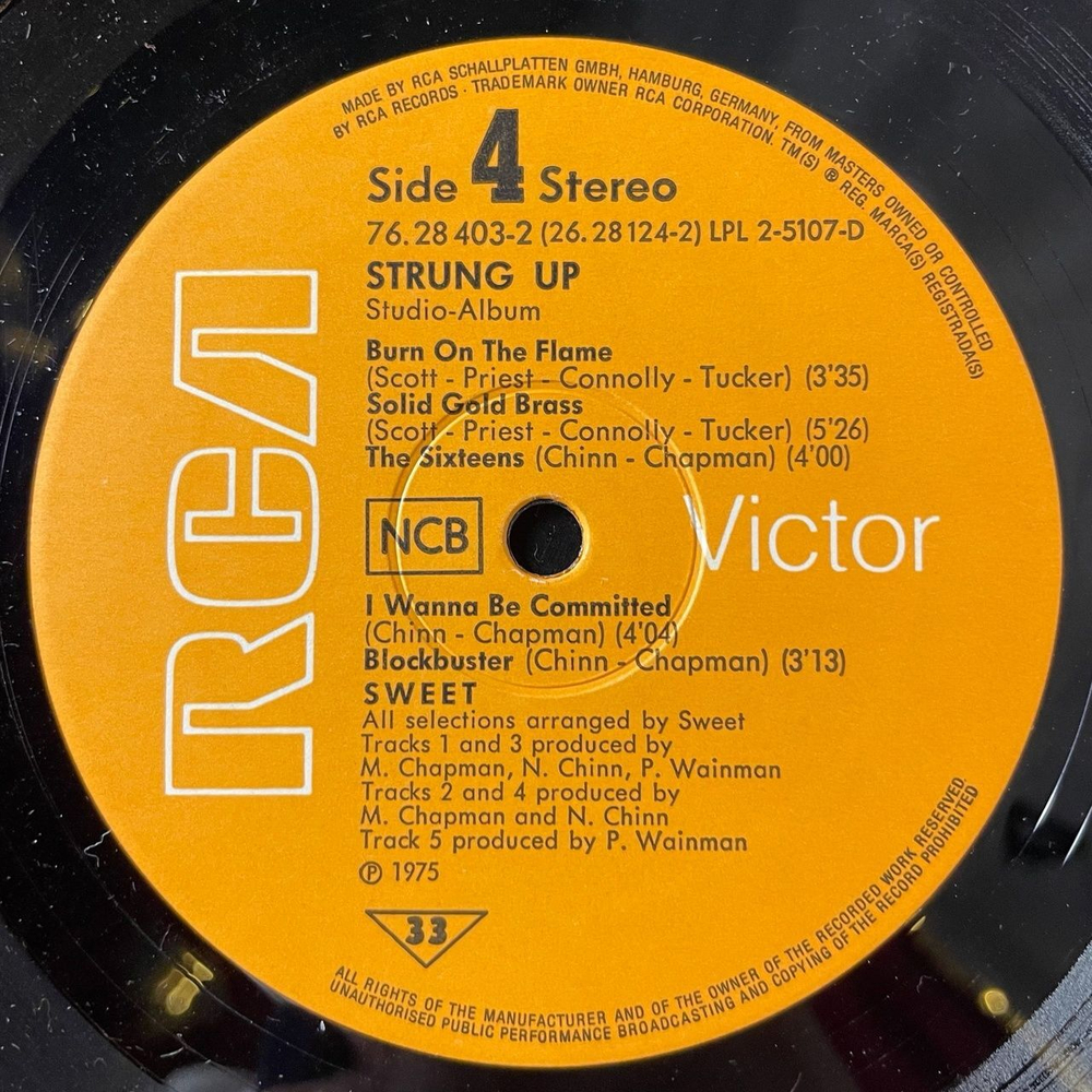 Винтажная виниловая пластинка LP Sweet Strung Up (Швеция 1975) Fox On The Run