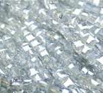 БВ029ДД3 Хрустальные бусины квадратные, цвет: серый AB прозрачный, 3 мм, кол-во: 63-65 шт.