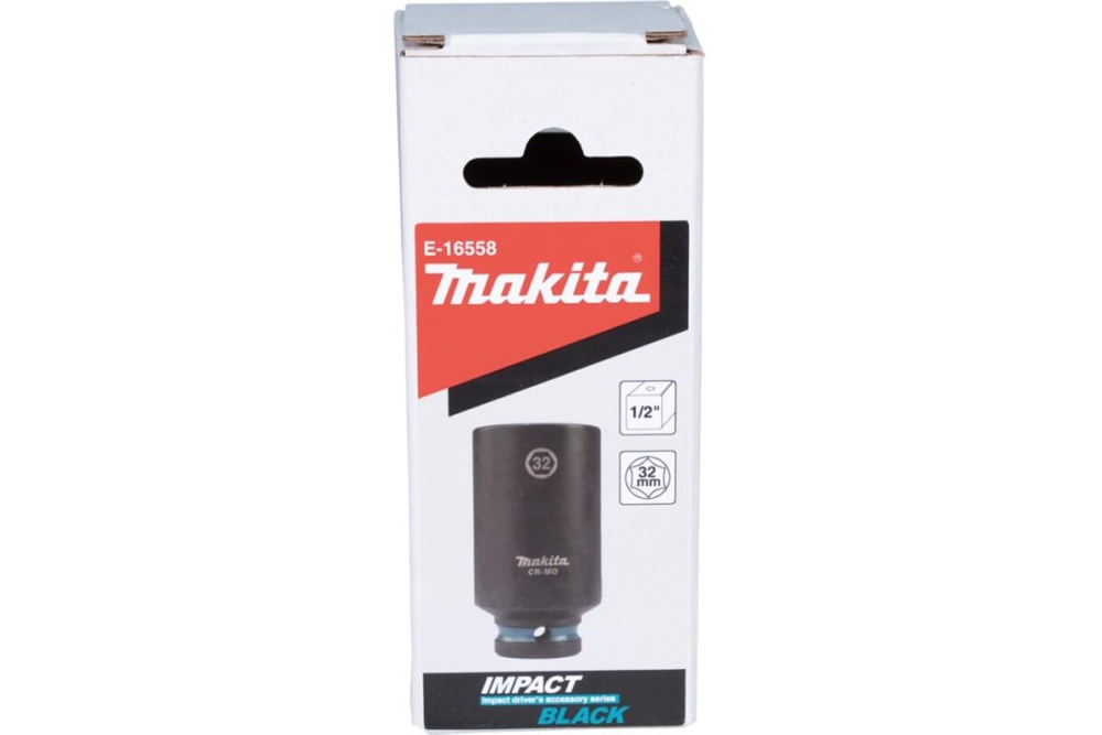 Ударная удлиненная торцовая головка Impact Black 1/2" 32x81,5 мм Makita E-16558