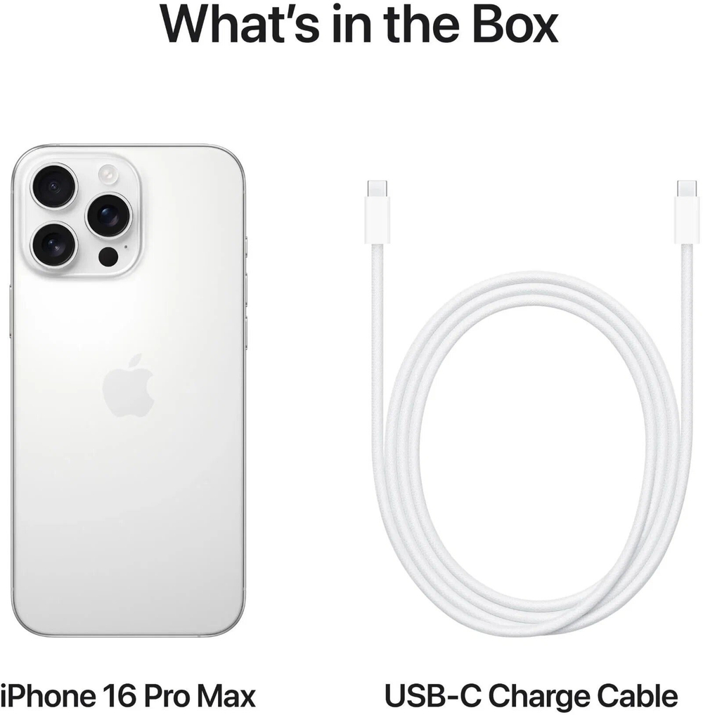 Смартфон Apple iPhone 16 Pro, 128 GB, White Titanium, nanoSIM+eSIM