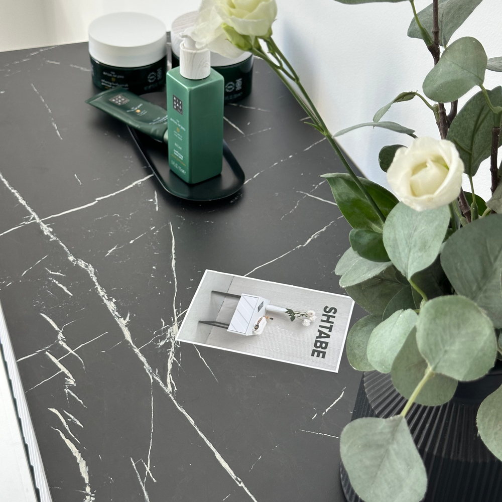 Комод ROYAL 5051 эко (Мрамор Неро-Черный)