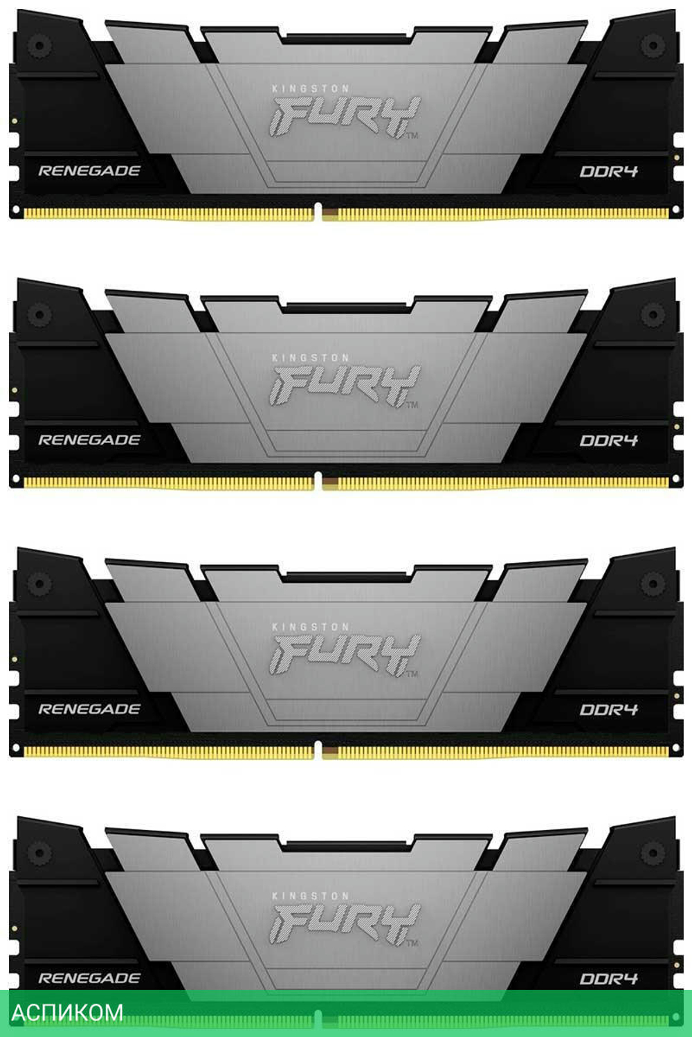 Оперативная память Kingston Fury Renegade RTL Gaming DDR4 4x16GB (KF436C16RB12K4/64)