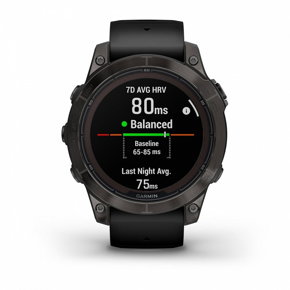 Смарт часы Garmin Fenix 7 Pro Sapphire Solar титановый угольно-серый DLC с черным ремешком