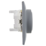 SKANDY Розетка 2-местная с заземлением без защитных шторок 16А в сборе SK-R08Gr серый IEK