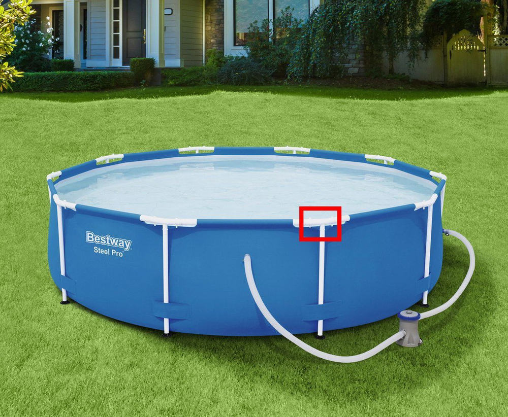 Т-образный соединитель - тройник BestWay, запчасть для круглых каркасного бассейна 366 на 122 (100) см. Steel Pro Bestway