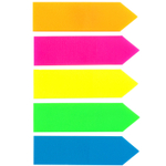 Закладки клейкие DELI 12 х 43 мм, стрелки, пластиковые, 5 цв х 20 листов