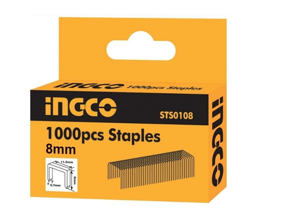Скоба 1000 шт 8*0,7 мм для мебельного степлера