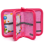 Пенал 3 отделения Alingar, искусственный мех, молния, 120 х 190 мм, "Леопард", микс (пятна леопарда)