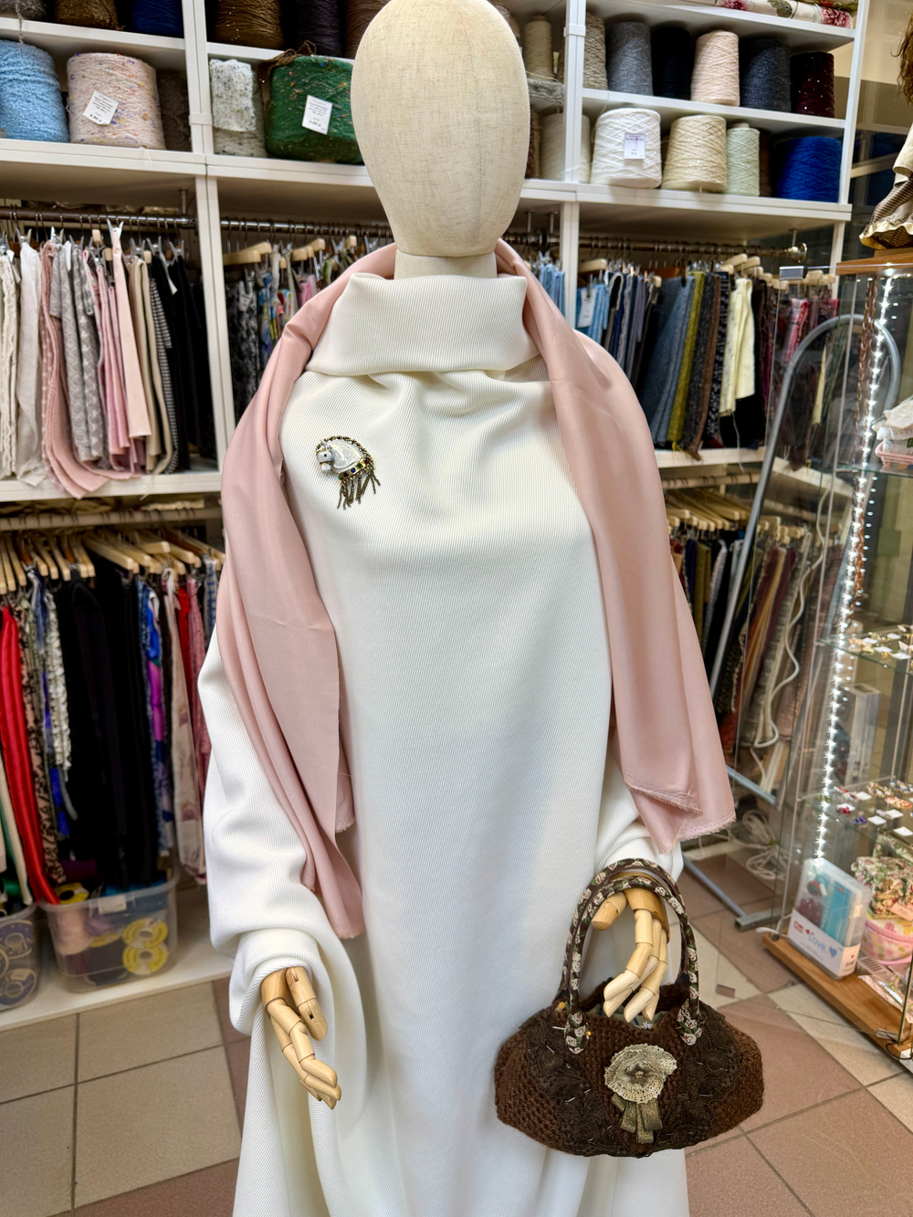 Ткань костюмная (Италия) 49% шерсть мериноса 51% хлопок ш 140см 1 м