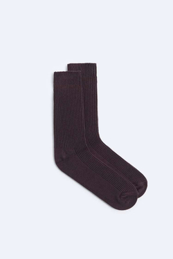 ZARA НОСКИ В РУБЧИК, ШОКОЛАДНЫЙ