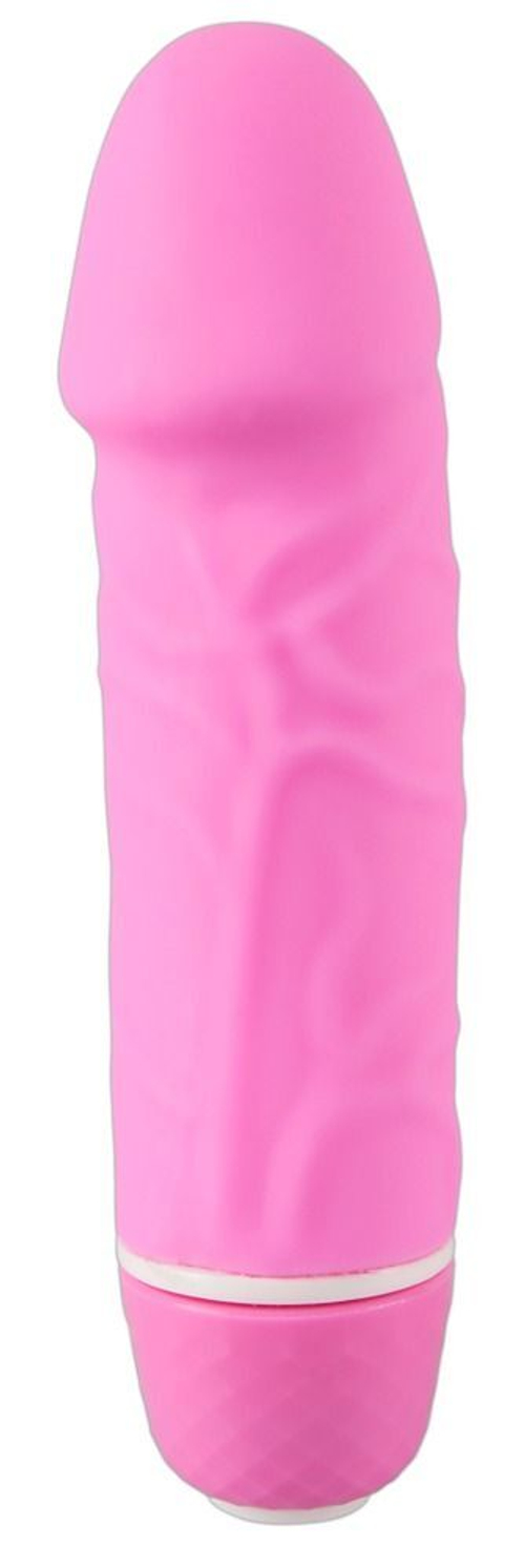 Розовый миниатюрный вибратор Mini Little Darling - 12,5 см.