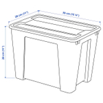 Контейнер с крышкой IKEA SAMLA (САМЛА), Прозрачный, 39x28x28 см, 22 л