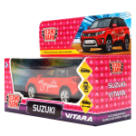 Модель ин. мет. "Suzuki vitara" 12см, двер, баг, красн, коробка VITARA-12GRL-RD (Технопарк)