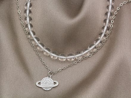 Нить бусин из горного хрусталя 6,5мм