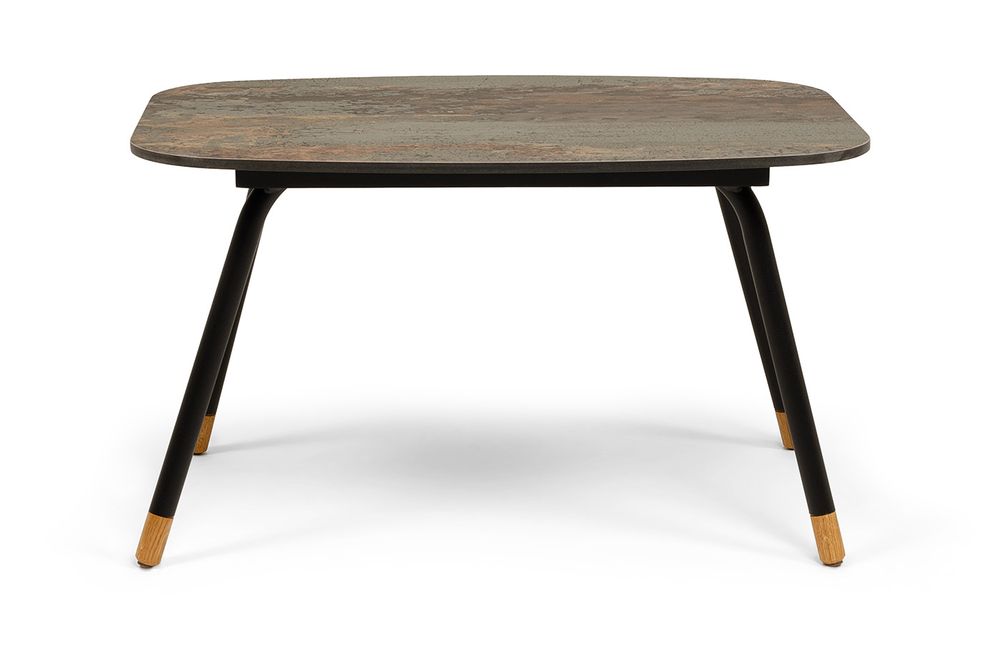 "Верона" журнальный столик из HPL 70х50, H40, каркас черный муар, цвет столешницы "винтаж"