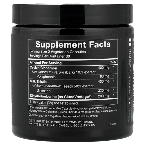 Toniiq, дигидроберберин 1000, 60 капсул