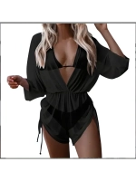 купальник раздельный 3 в 1 с завязками комбинезон и шорты