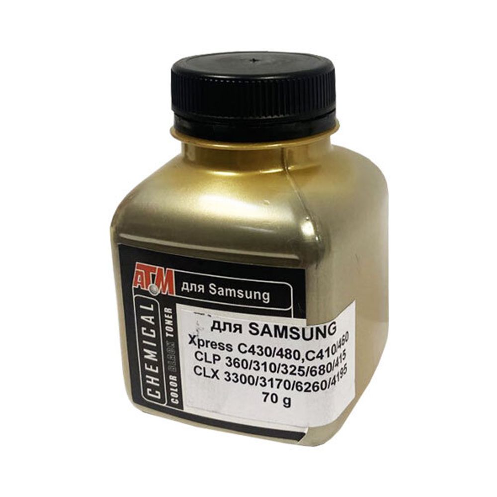 Тонер для SAMSUNG C430/480, CLP360/325, CLP680/415 (70гр, черный, Chemical) Gold ATM