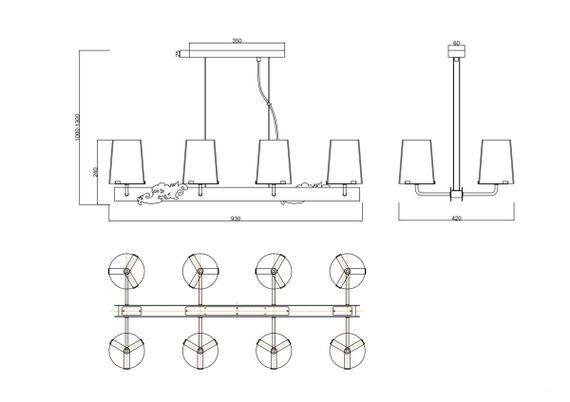 Подвесной светильник Maytoni MOD040PL-08CH