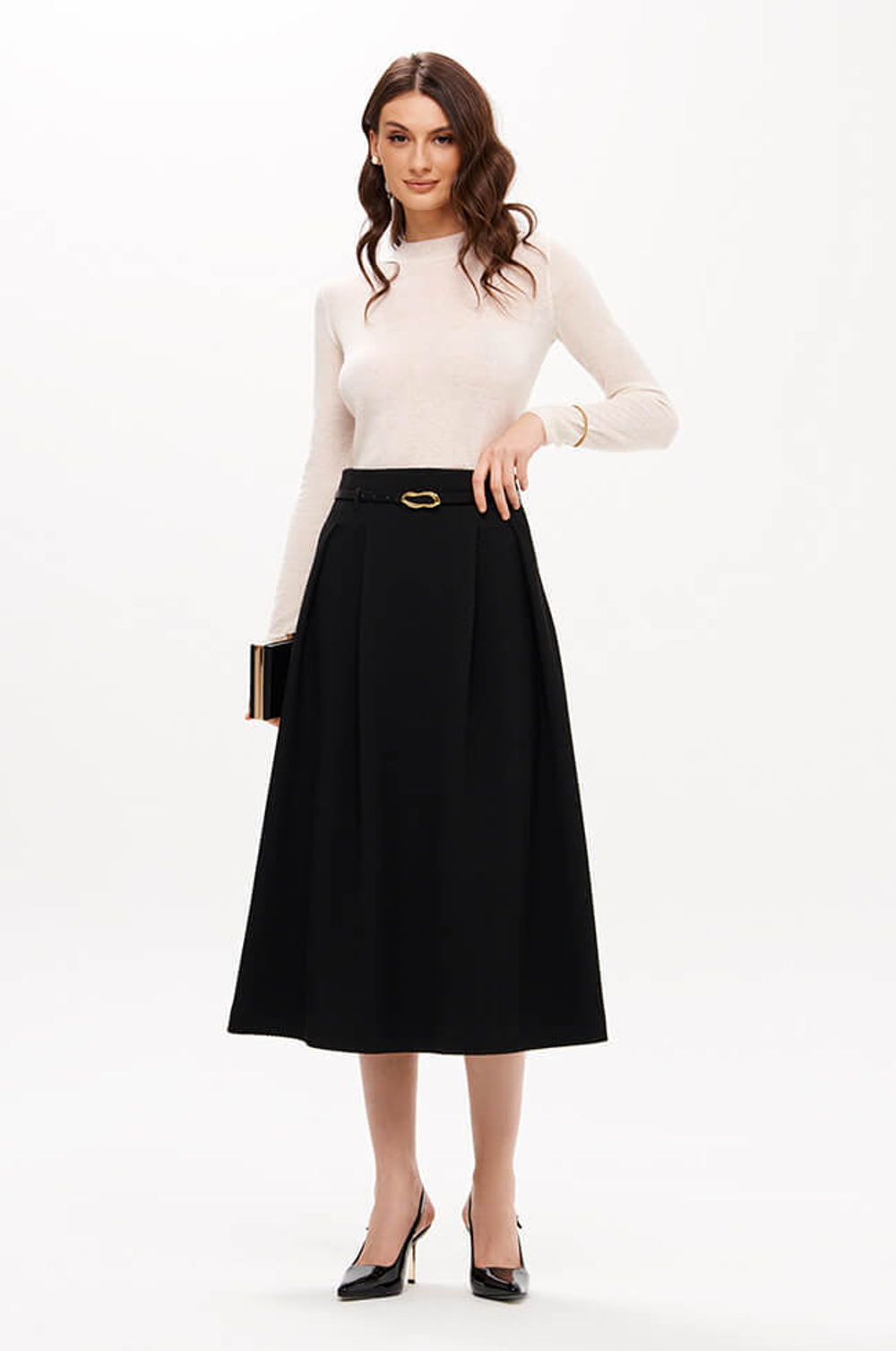 4907 Юбка женская (черный)