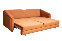 Диван трехместный Garda Decor Trevi терракотовый велюр с кантом механизм пума