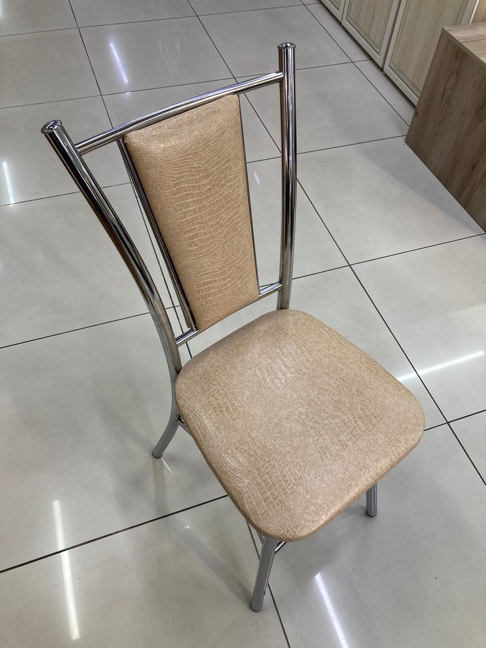 Стул Марсель трапец. бежевый крокодил