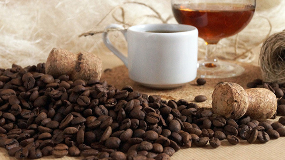 Кофе в зернах ароматизированный Santa Fe Ром Арабика 1кг