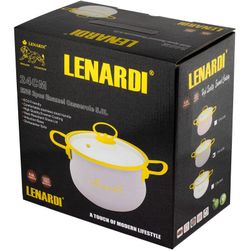 Lenardi 776-039 Кастрюля эмалированная 5л. с крышкой 24см. MIGUEL в под.уп.(х6)