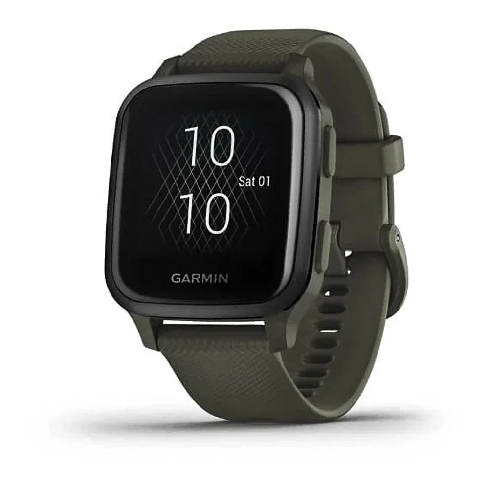 Смарт-часы Garmin Venu Sq Music Edition темно-зеленый с серым алюминиевым безелем 010-02426-13