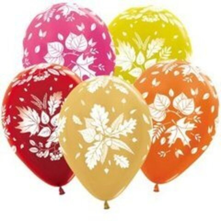 S 12" Осенние листья Ассорти Метал