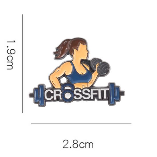 Значок металлический на одежду/Пин. Спорт. Кроссфит. Crossfit