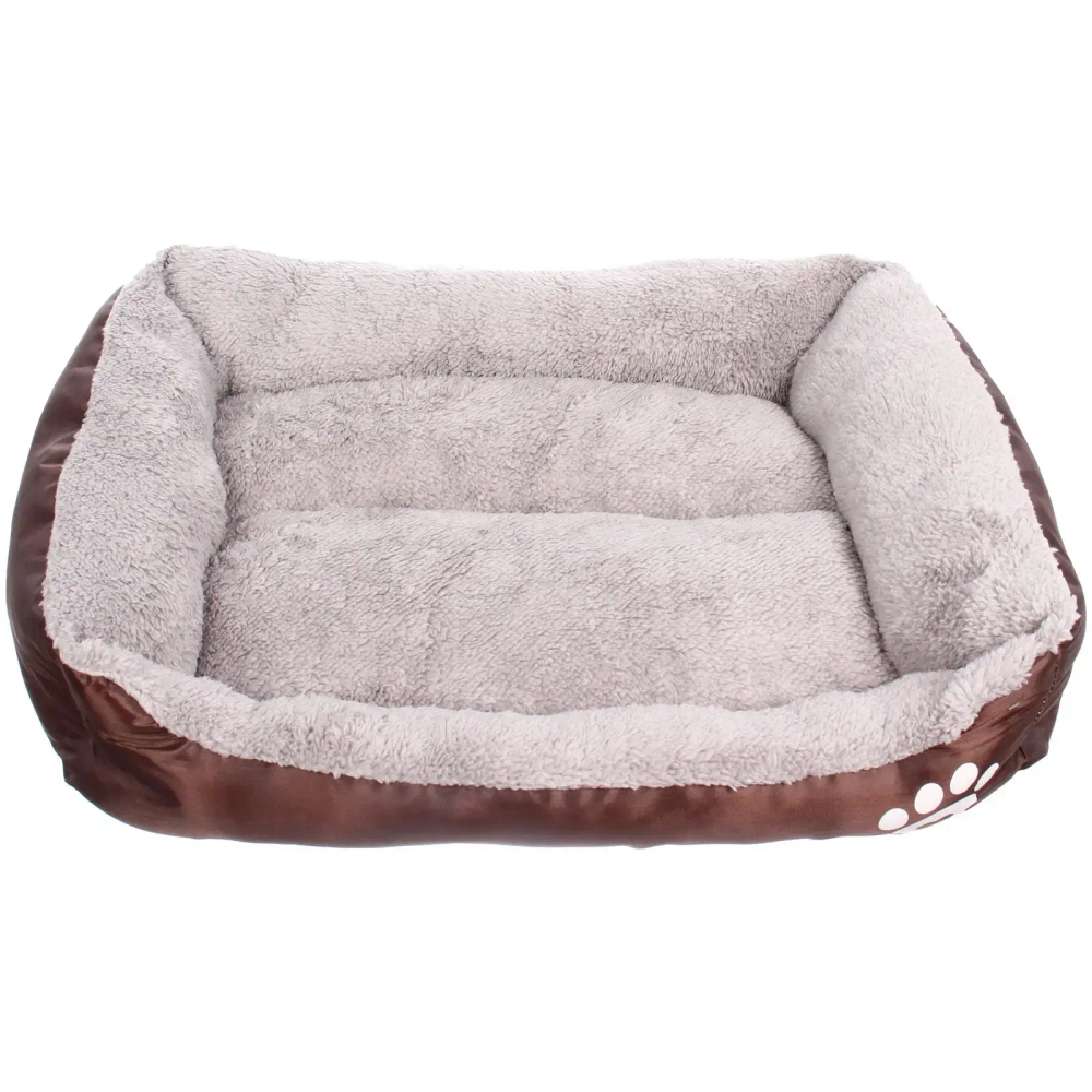 Лежанка для животных «Место БРО», цвет коричневый, внутр. ткань серого цвета, размер M, 54*42*11см (Лейбл)