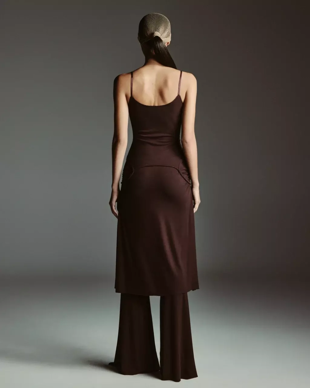 Топ коричневый