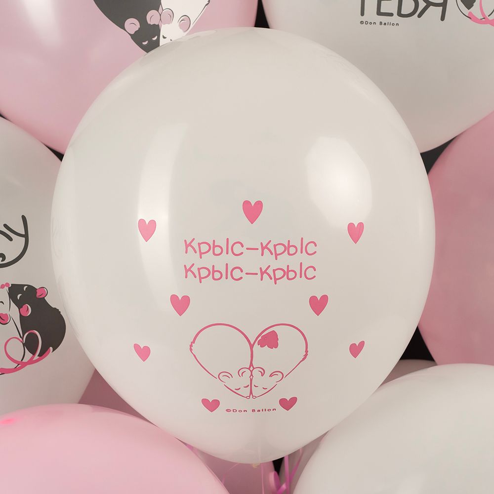 Шар (12''/30 см) Моя крыска ..., Ассорти, пастель, 2 ст, 25 шт.