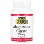 Natural Factors, цитрат магния, 150 мг, 90 капсул